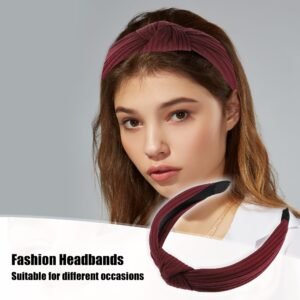 Headband Soft Hairband for Women Red 1.3