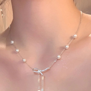 Pearl Necklace Versatile Niche New Clavicle Chain - Silver