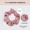 Matte Hair Scrunchies, 5 Pack (Pink) - Image 3