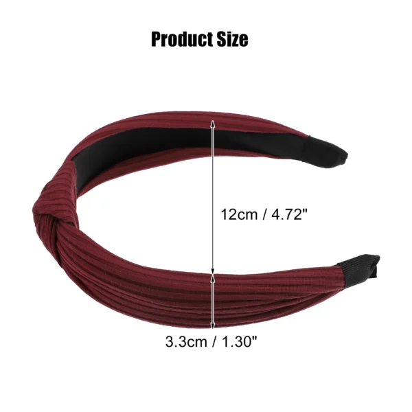 Headband Soft Hairband for Women Red 1.3 - Image 3